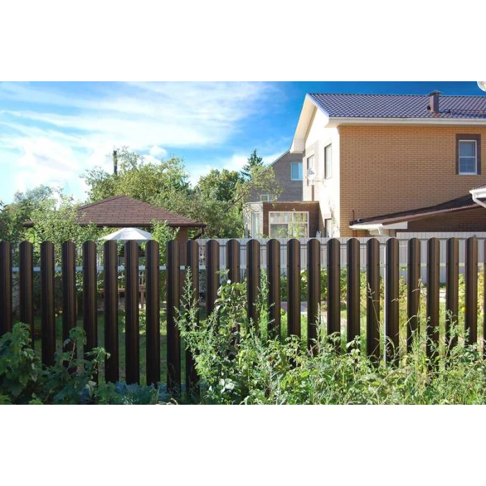 Штакетник М-образный А фигурный Grand Line 0,5 Satin RAL 8004 Терракота